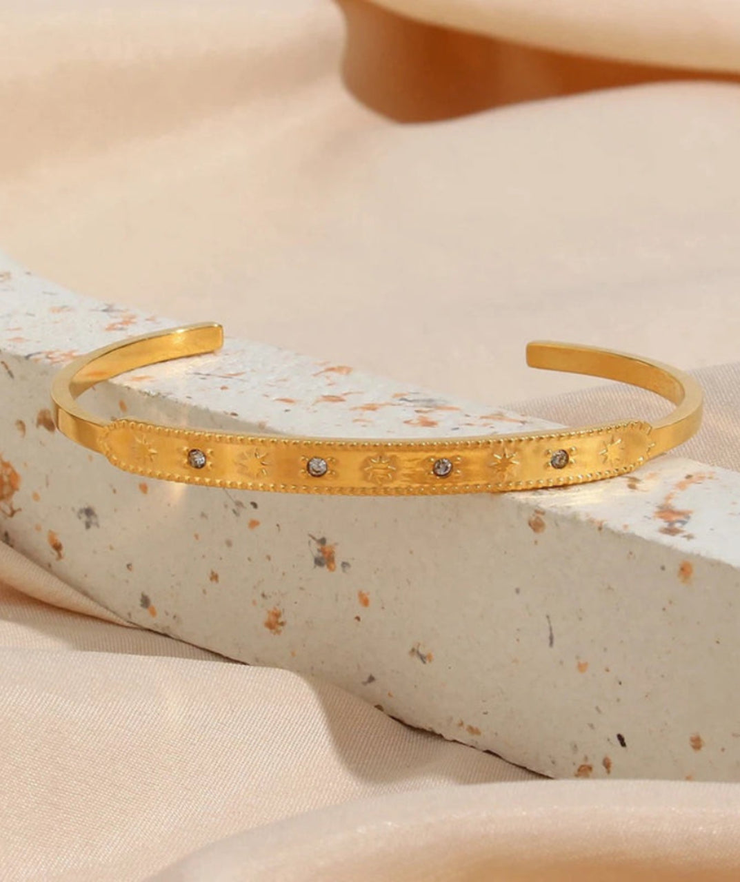 Star Zircon Cuff Bangles