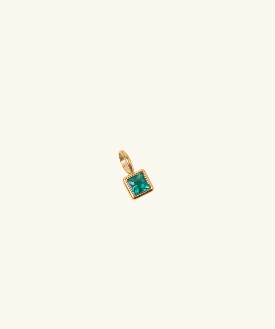 Square Birthstone Charm