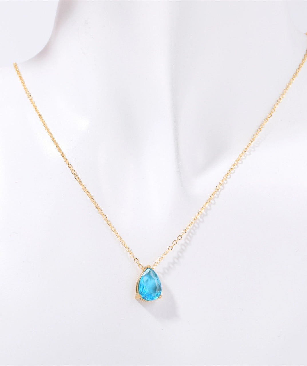 Teardrop Birthstone Necklace