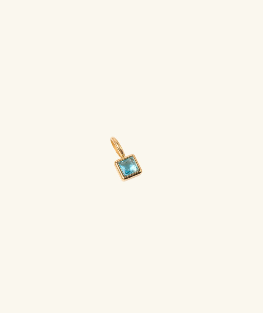 Square Birthstone Charm