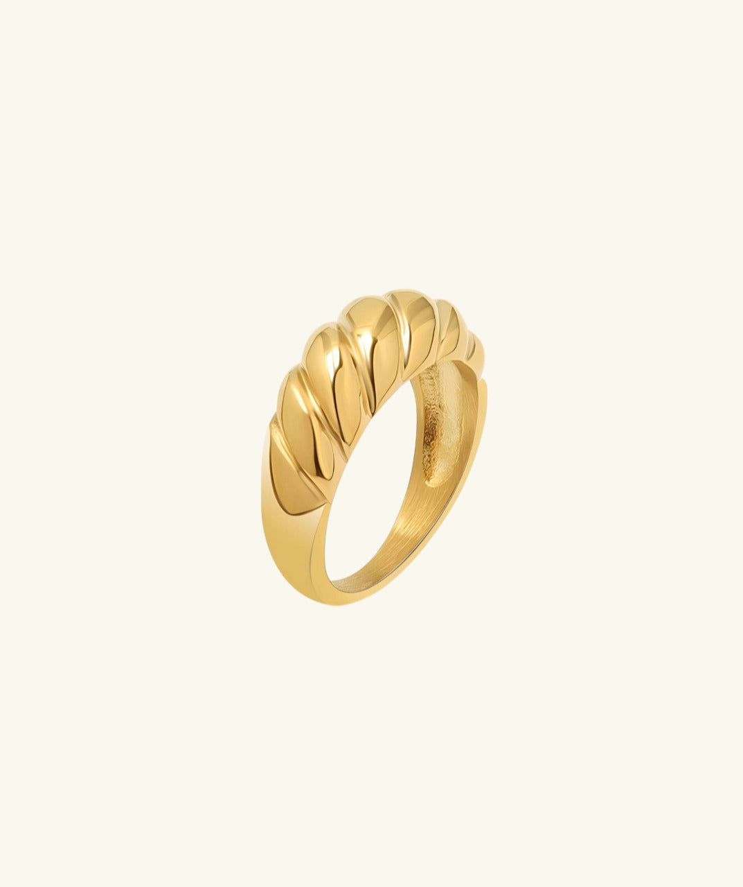 Helical Gold Stackable Ring