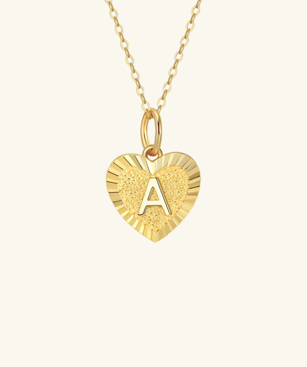 Heart Letter Pendant Necklace