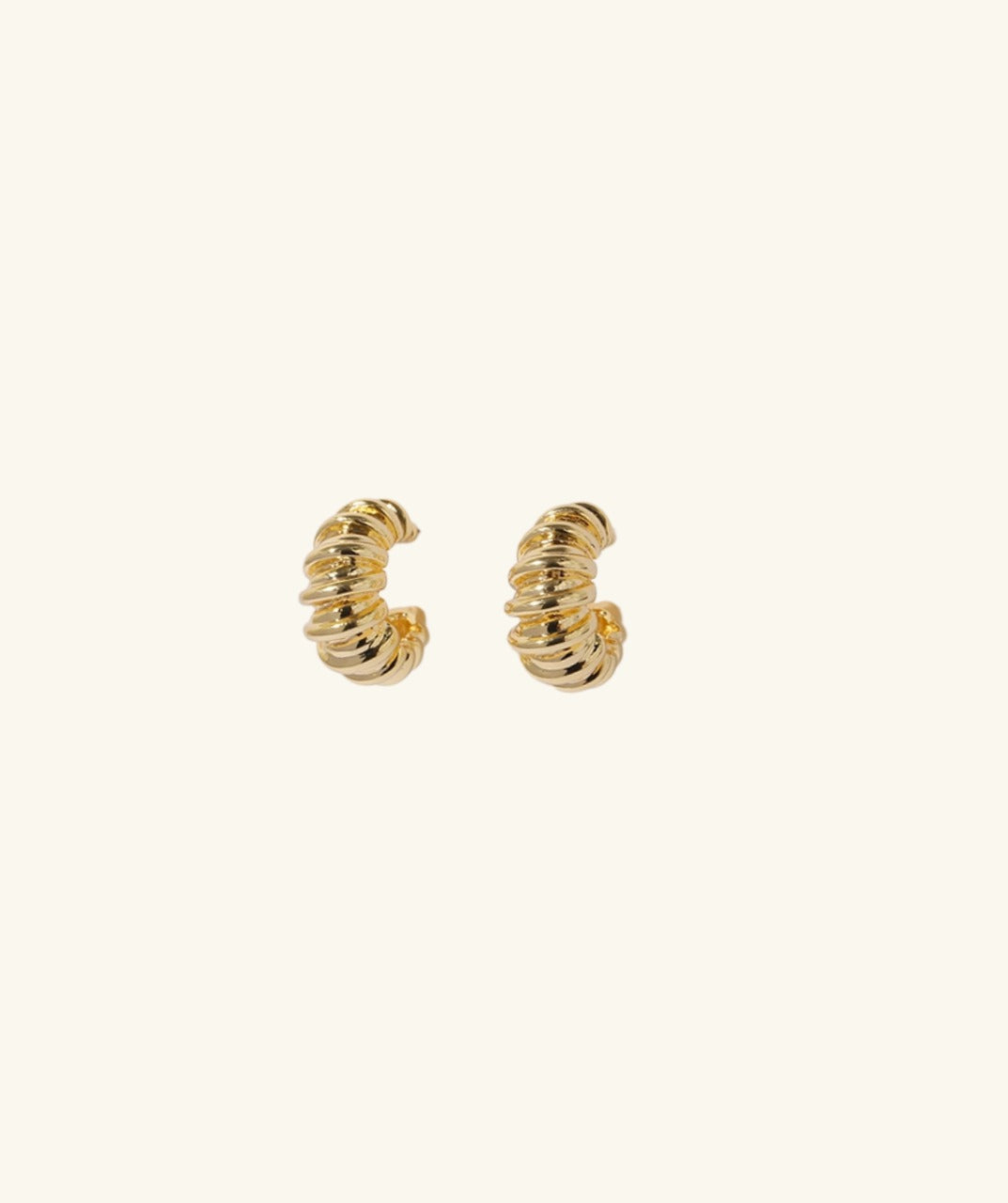 Helical Brass Hoop Earrings