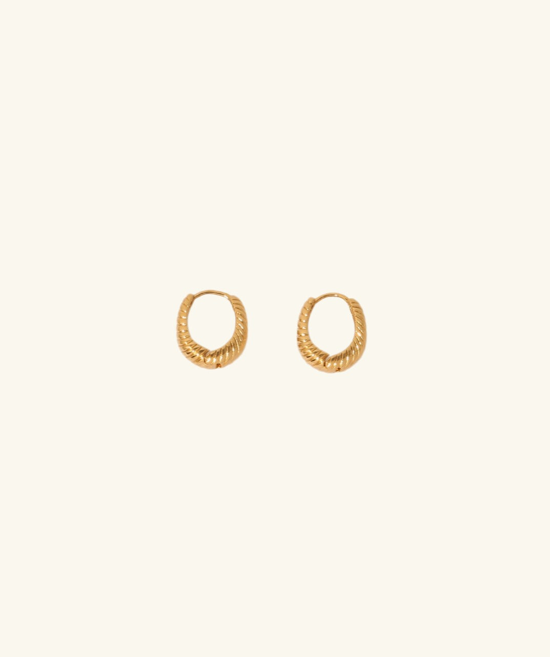 Helical Oval Hoop Earrings