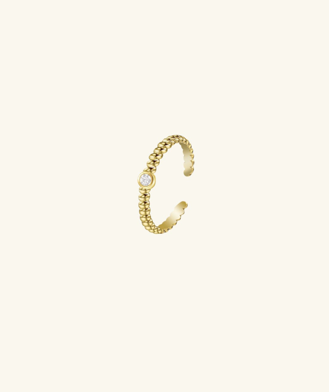 Twist Diamond Stackable Ring