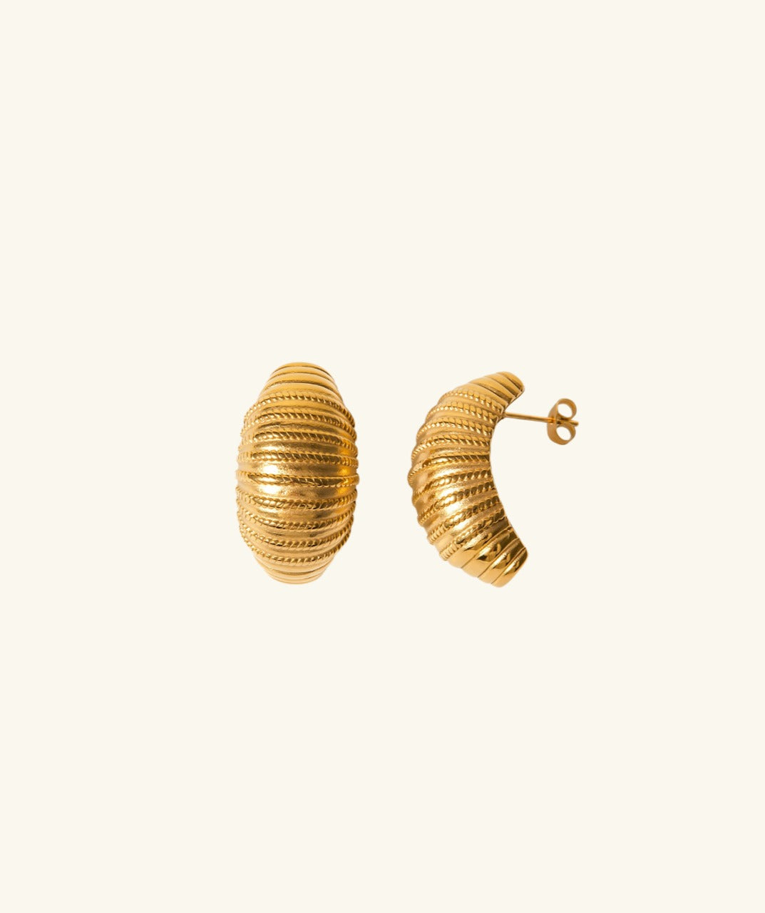 Gold-Plated Hoop Earrings