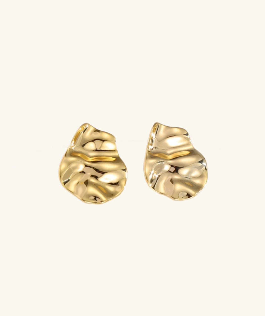 Pleated Stud Earrings