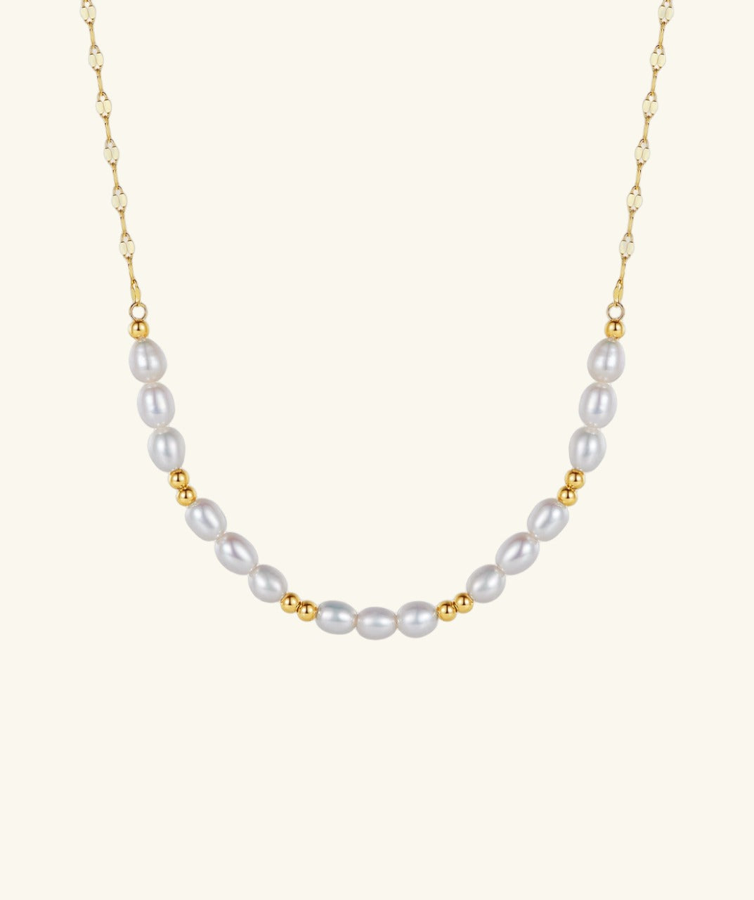 Pearl Silver Chain Necklace