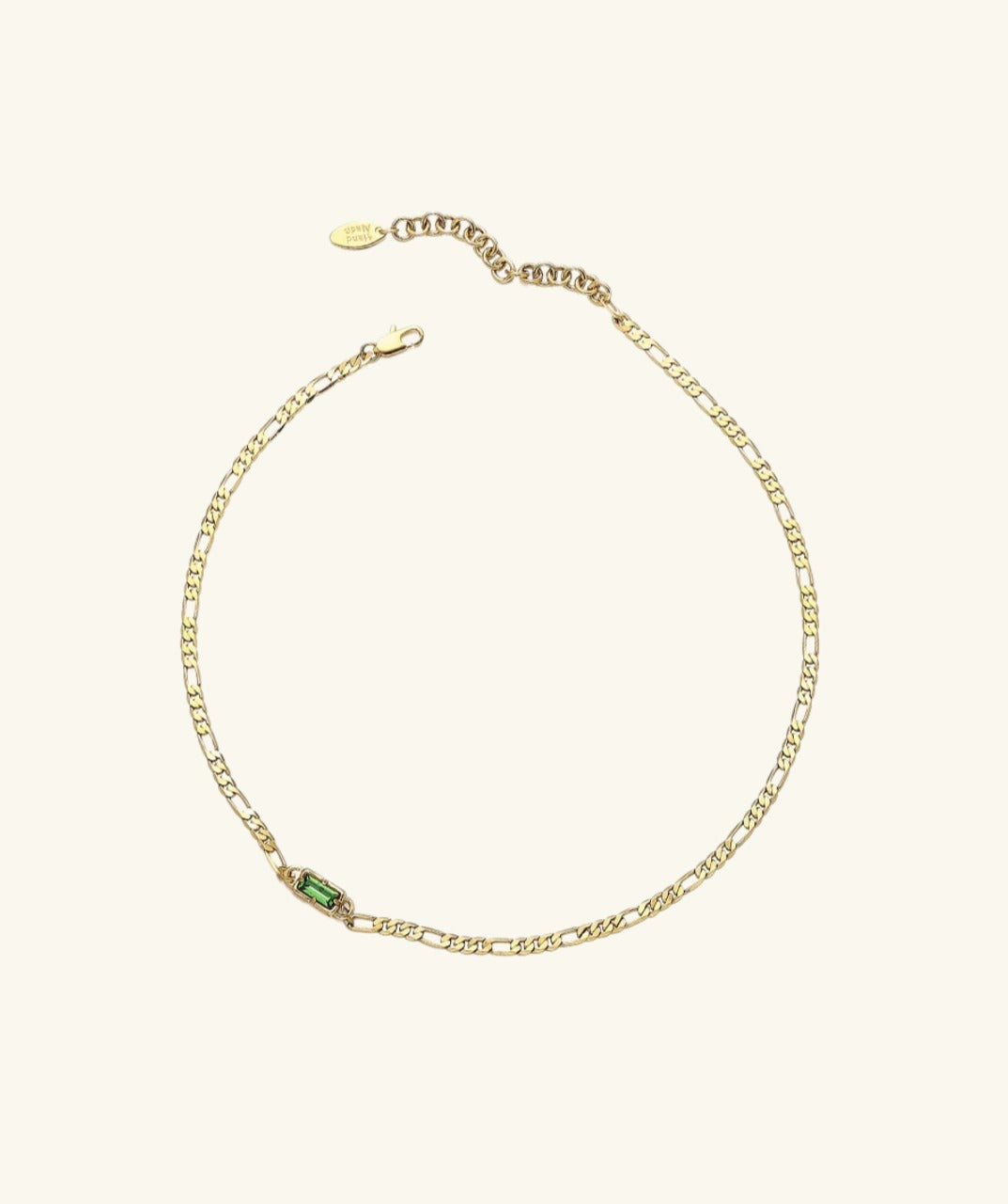 Green Zircon Figaro Necklace