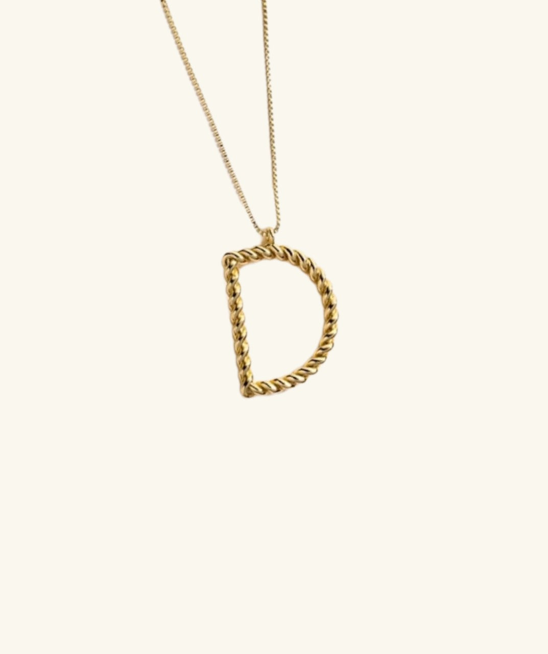 Letter Twist Pendant Necklace