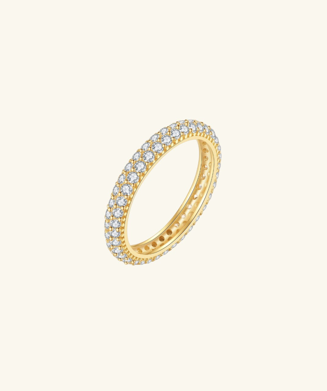 Pave Gold Stackable Ring