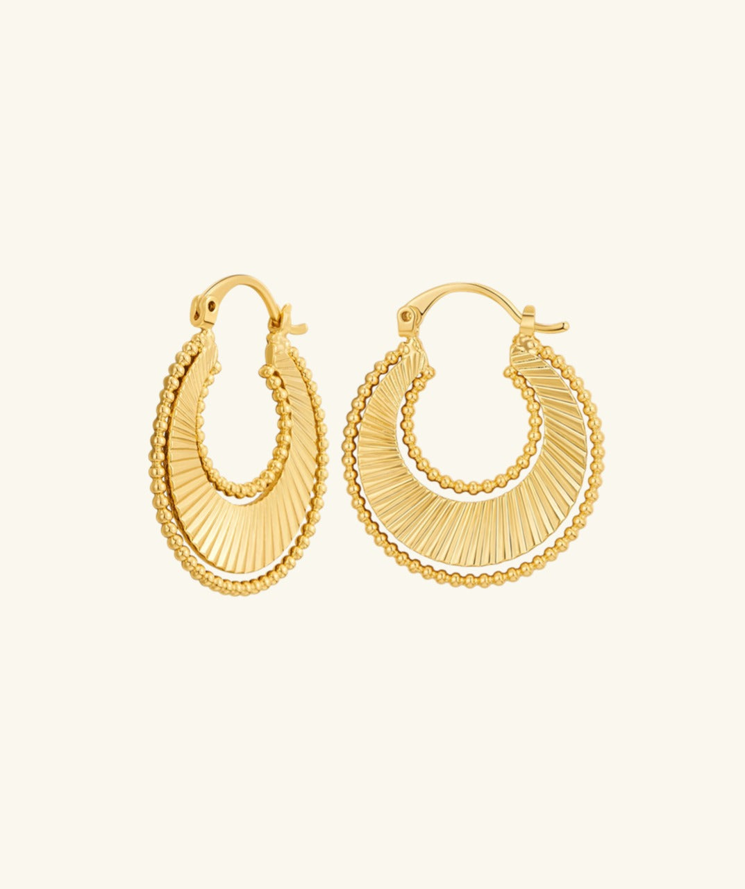 Bohemian Gold Hoop Earrings