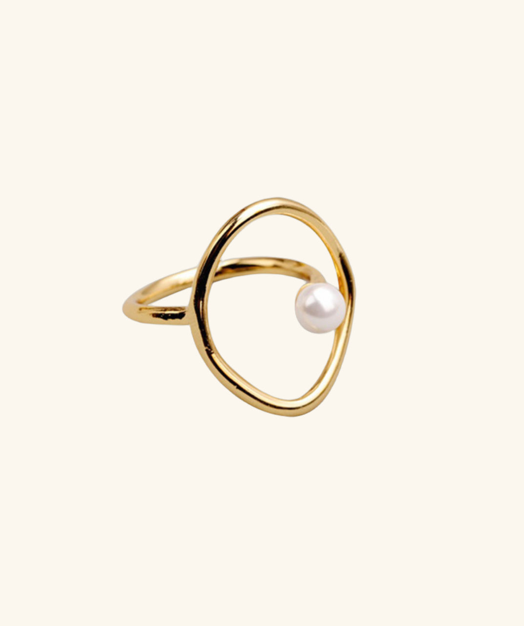 Modern Pearl Statement Ring