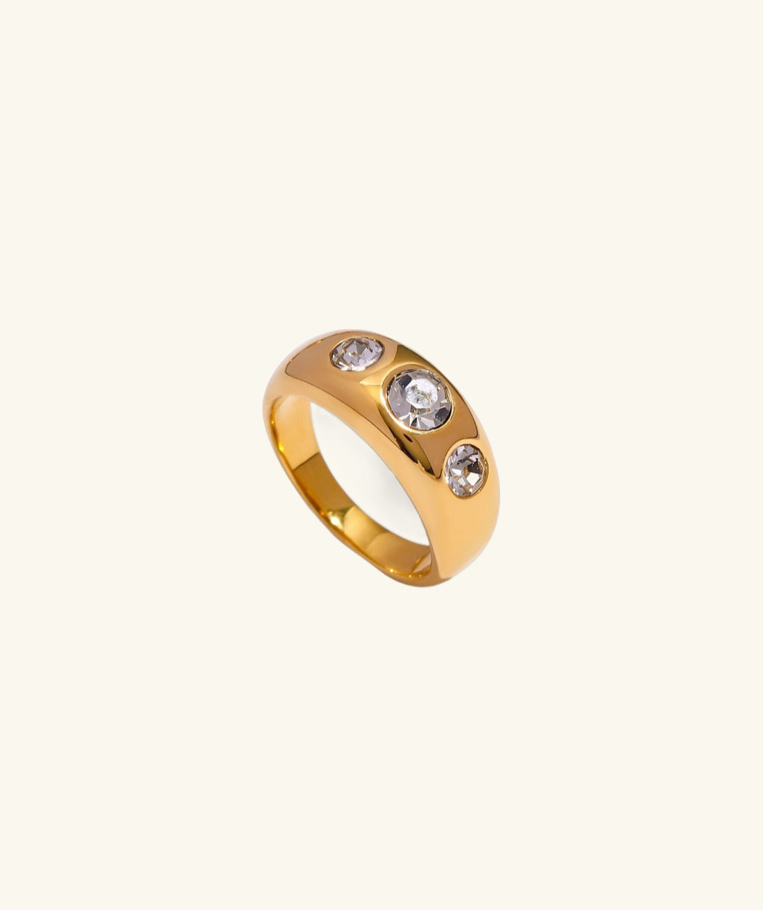 Gold-Plated Statement Ring