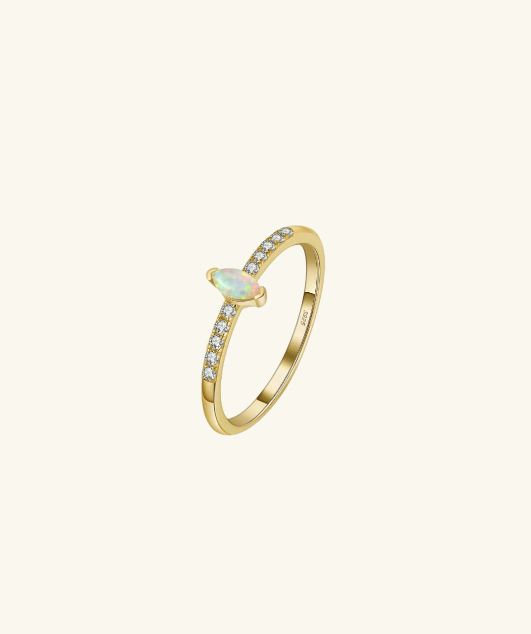 Opal Diamond Stackable Ring