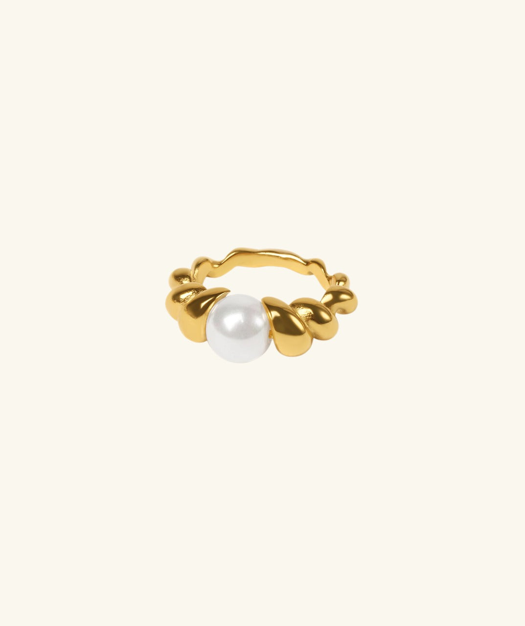 Pearl Gold Stackable Ring