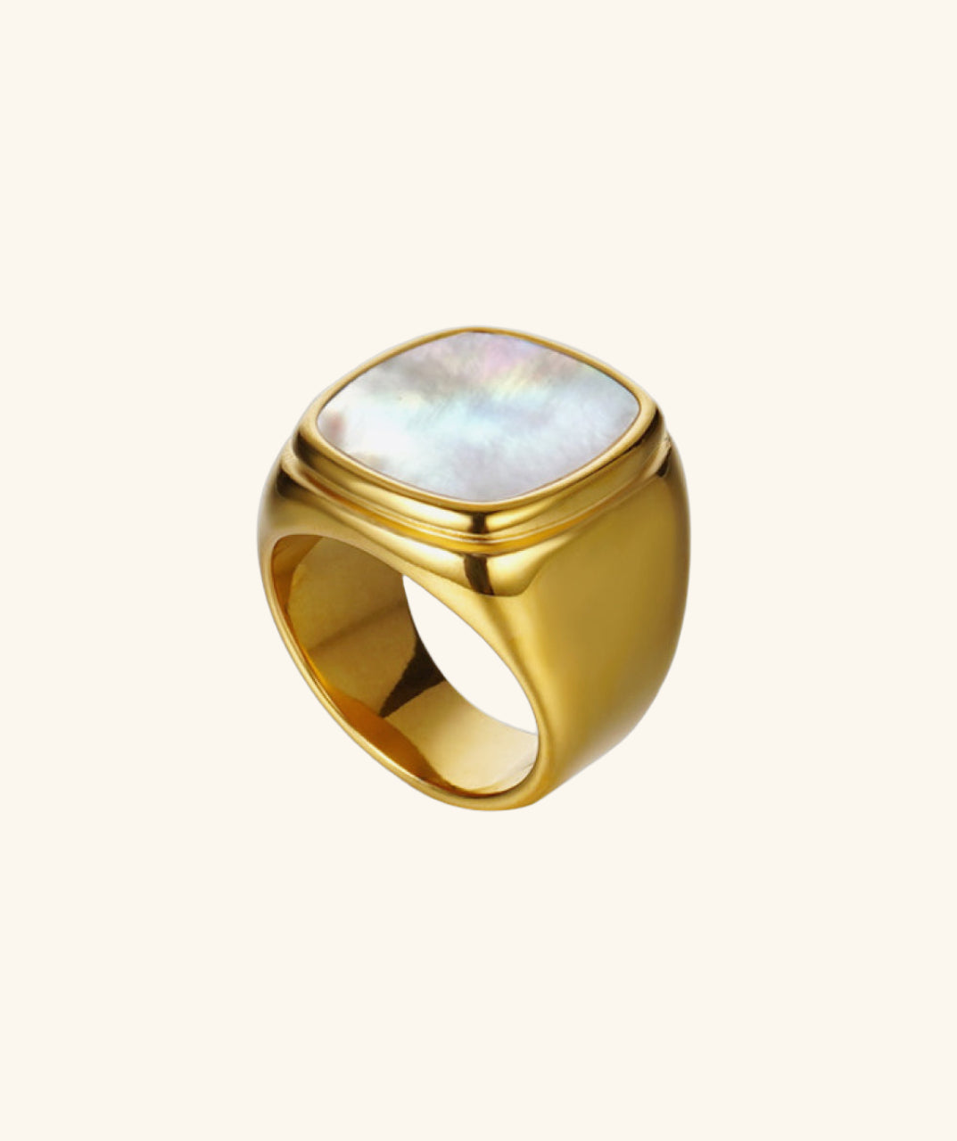 Mother-Pearl Signet Ring