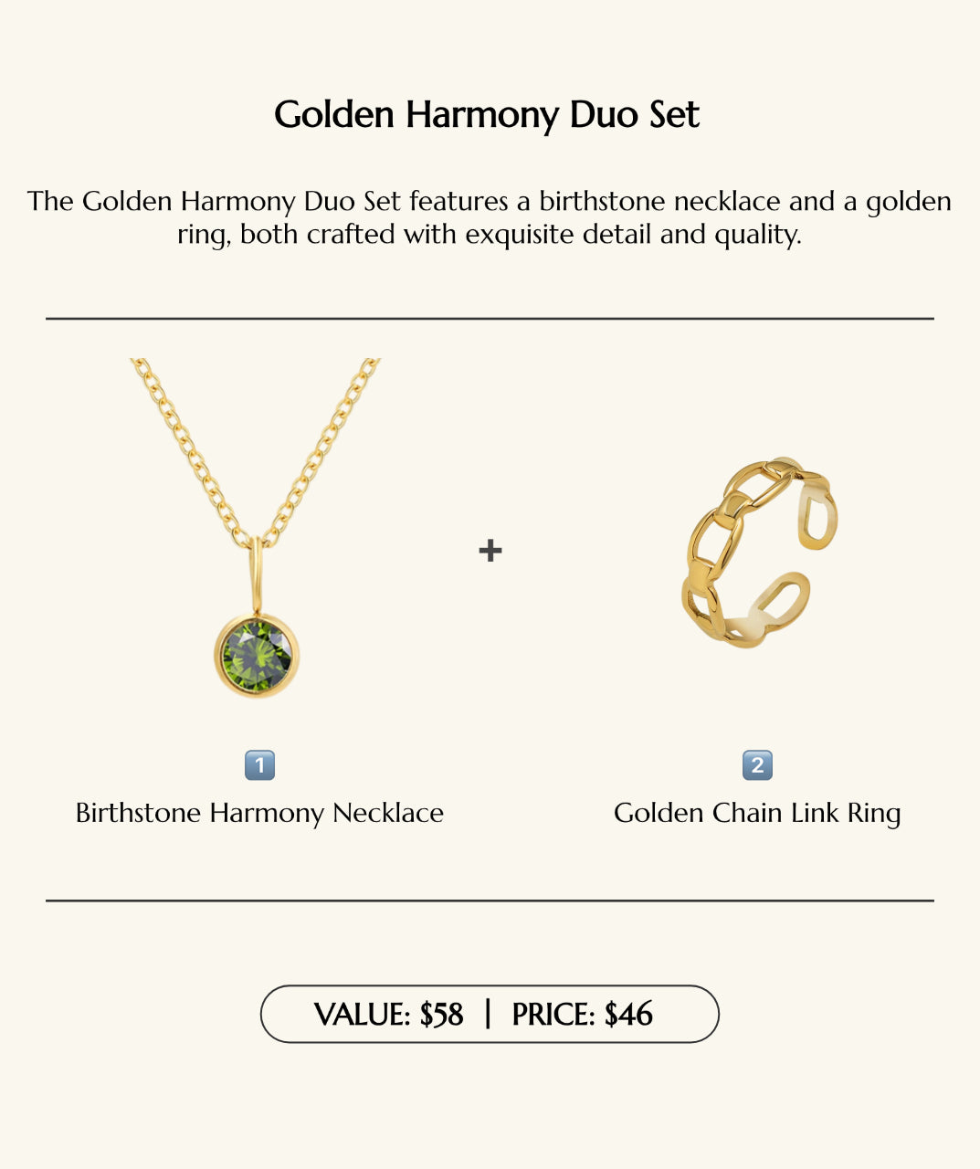 Golden Harmony Duo Set