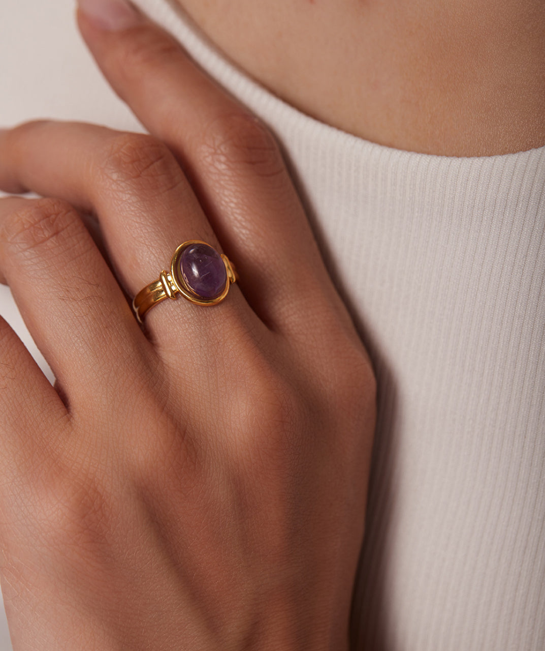 Vintage Purple Stackable Ring