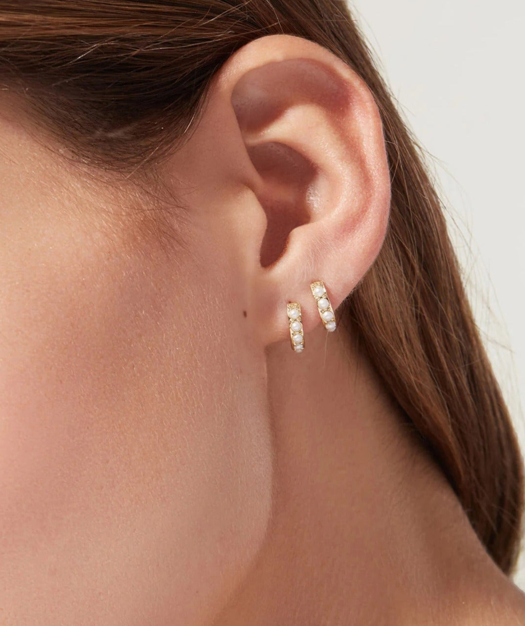 Pearl Hoop Earrings