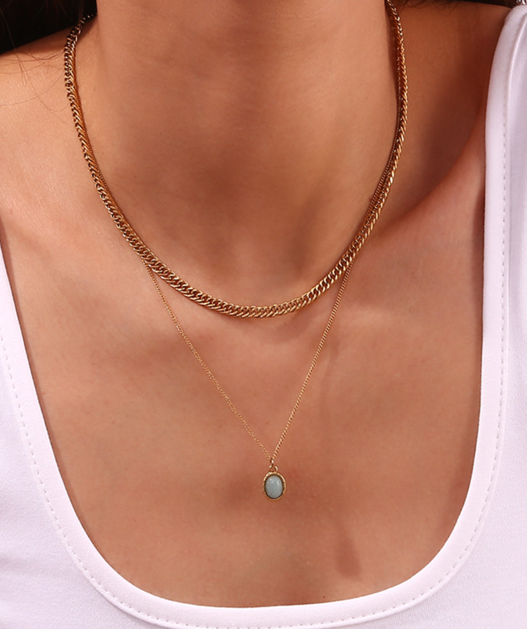 Gold Plated Pendant Necklace