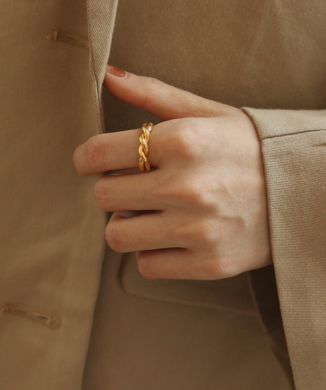 Entwined Brass Ring