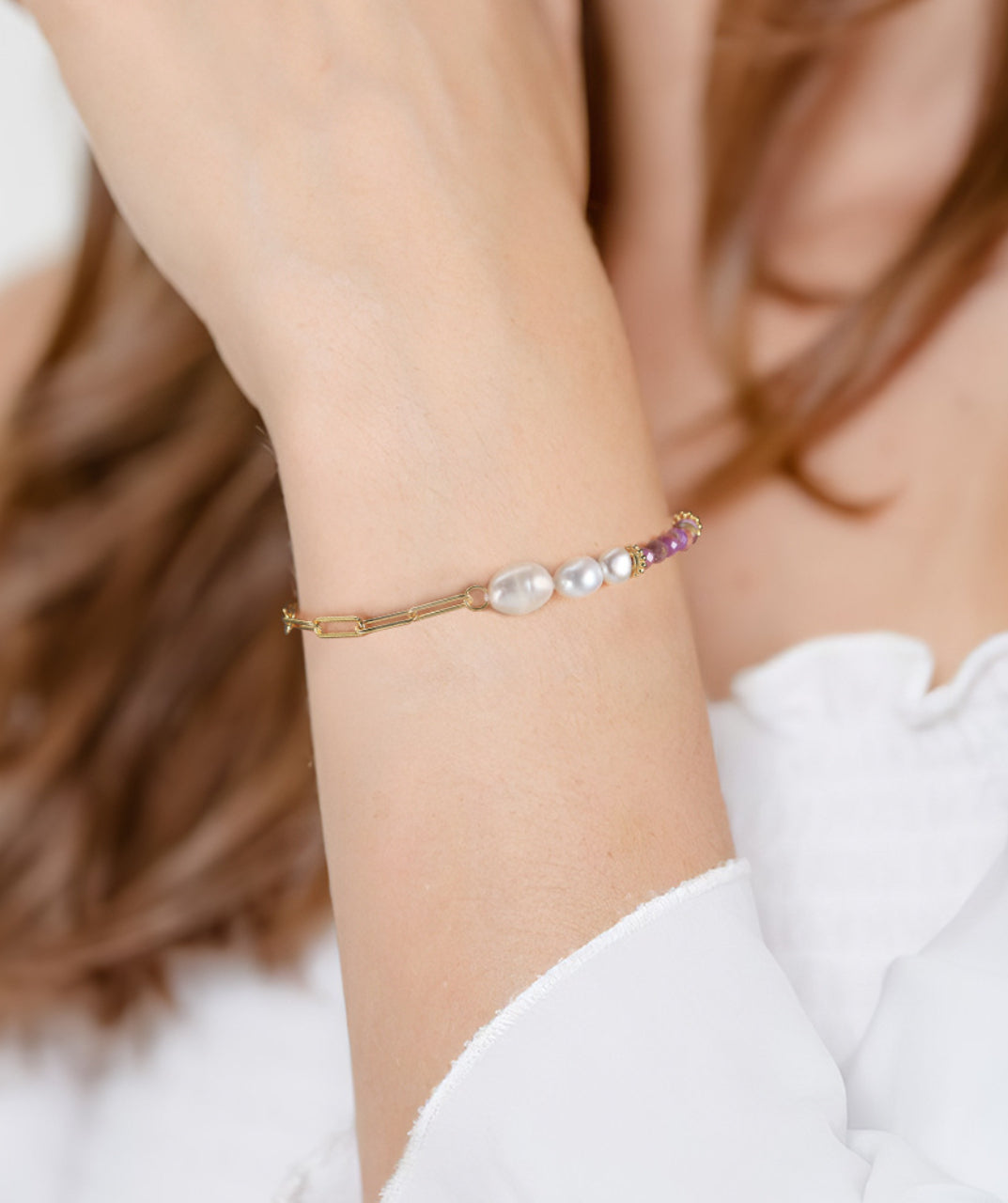 Pearl Purple Mica Bracelet