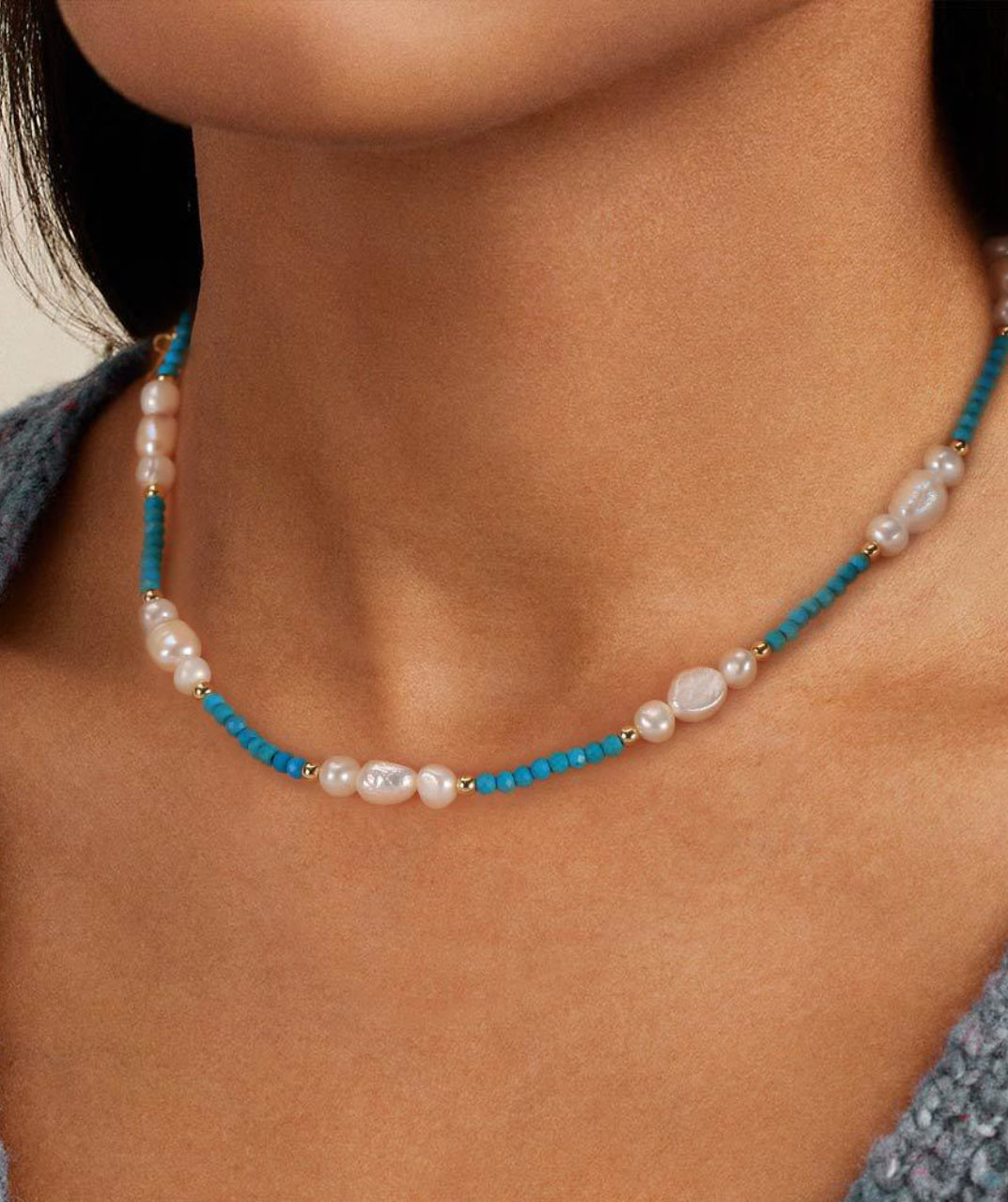 Turquoise Pearl Necklace