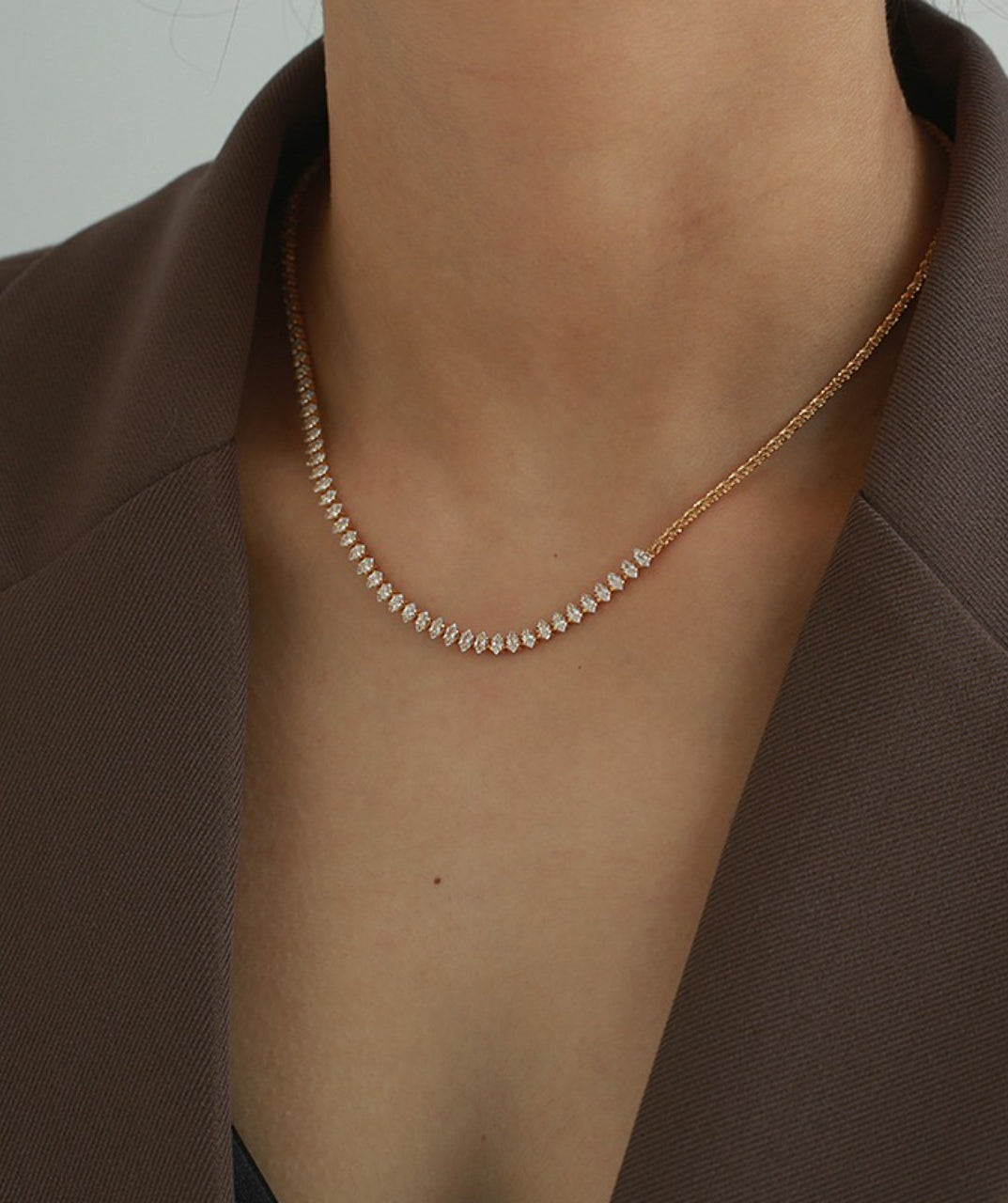 Diamond Splicing Chain Necklace