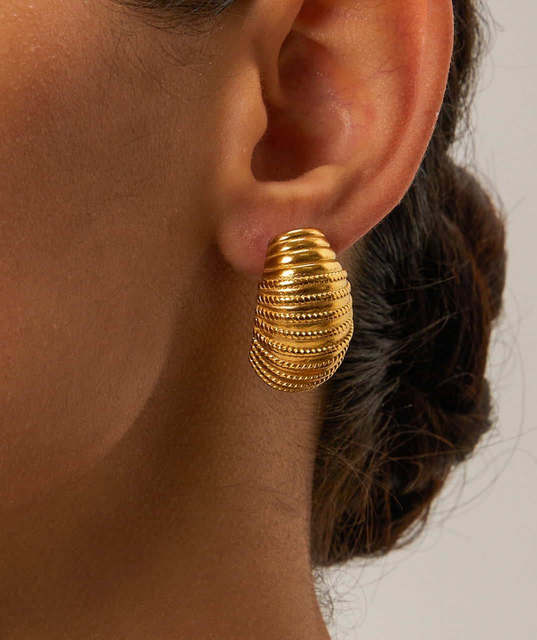 Gold-Plated Hoop Earrings