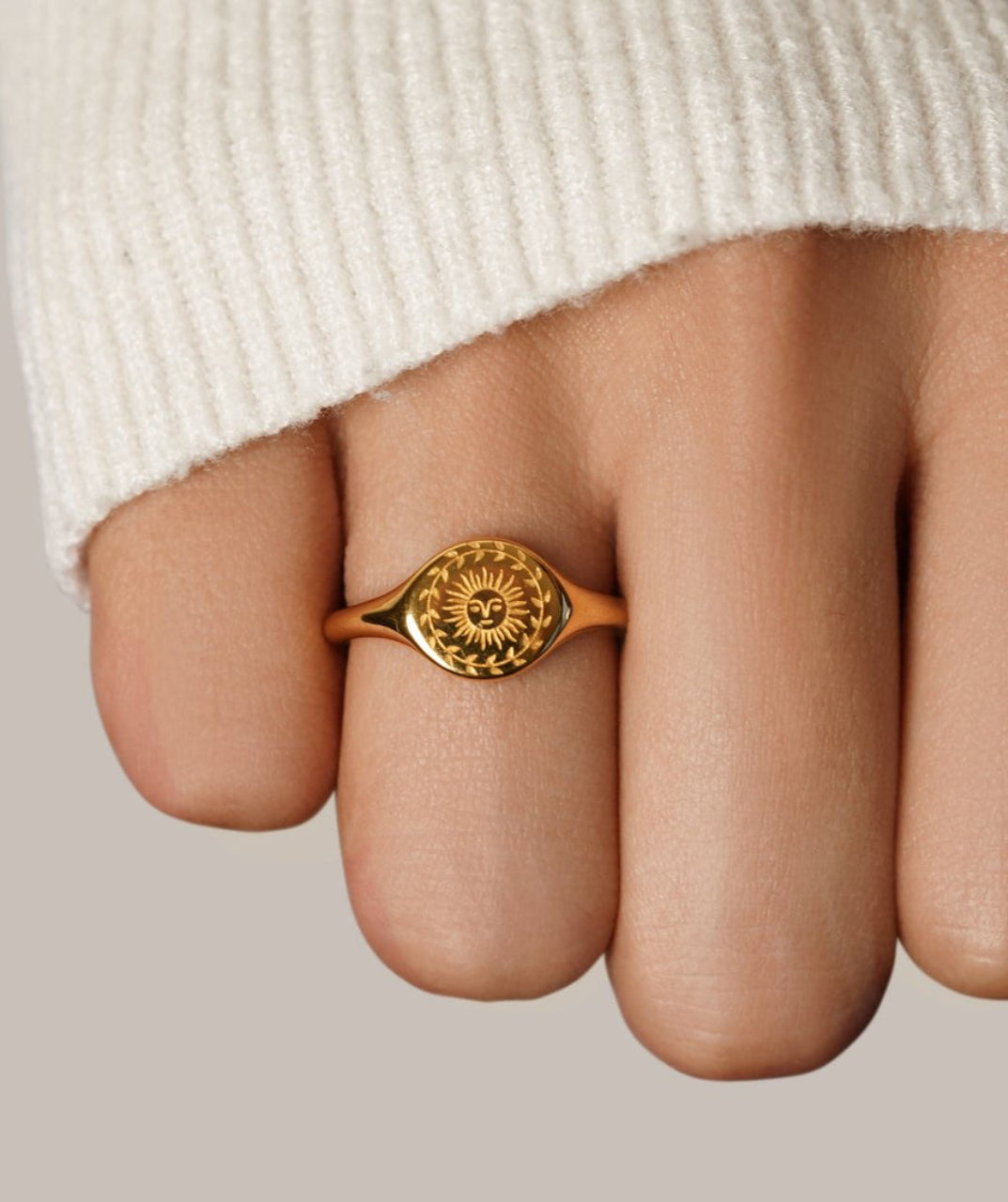 Patterned Signet Ring