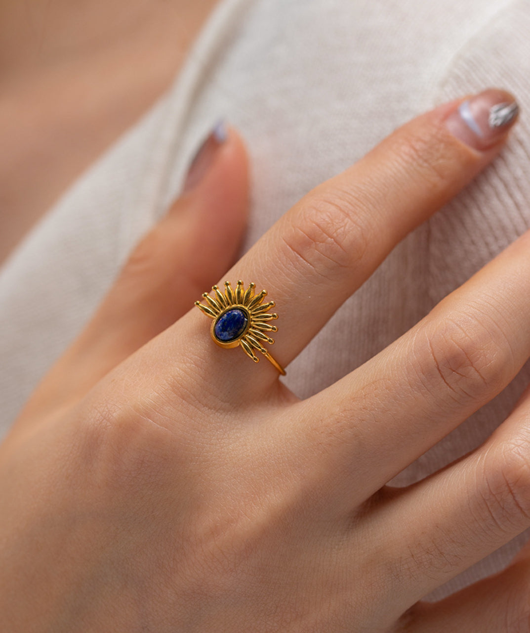 Lapis Lazuli Statement Ring