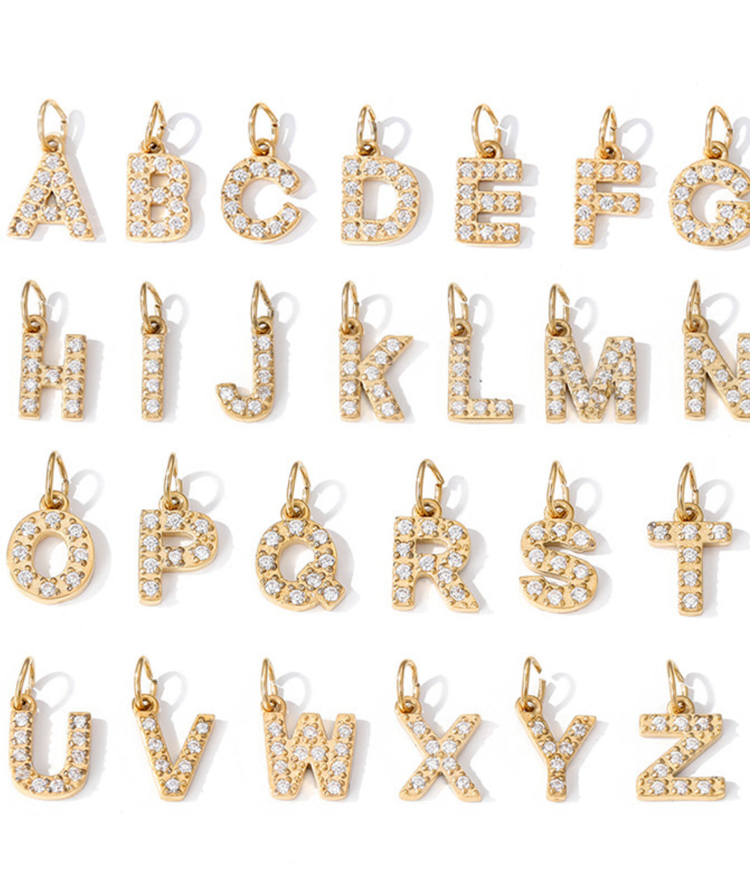 Diamond Letter Charm