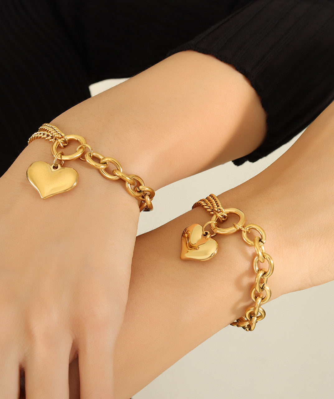 Heart Chunky Chain Bracelet