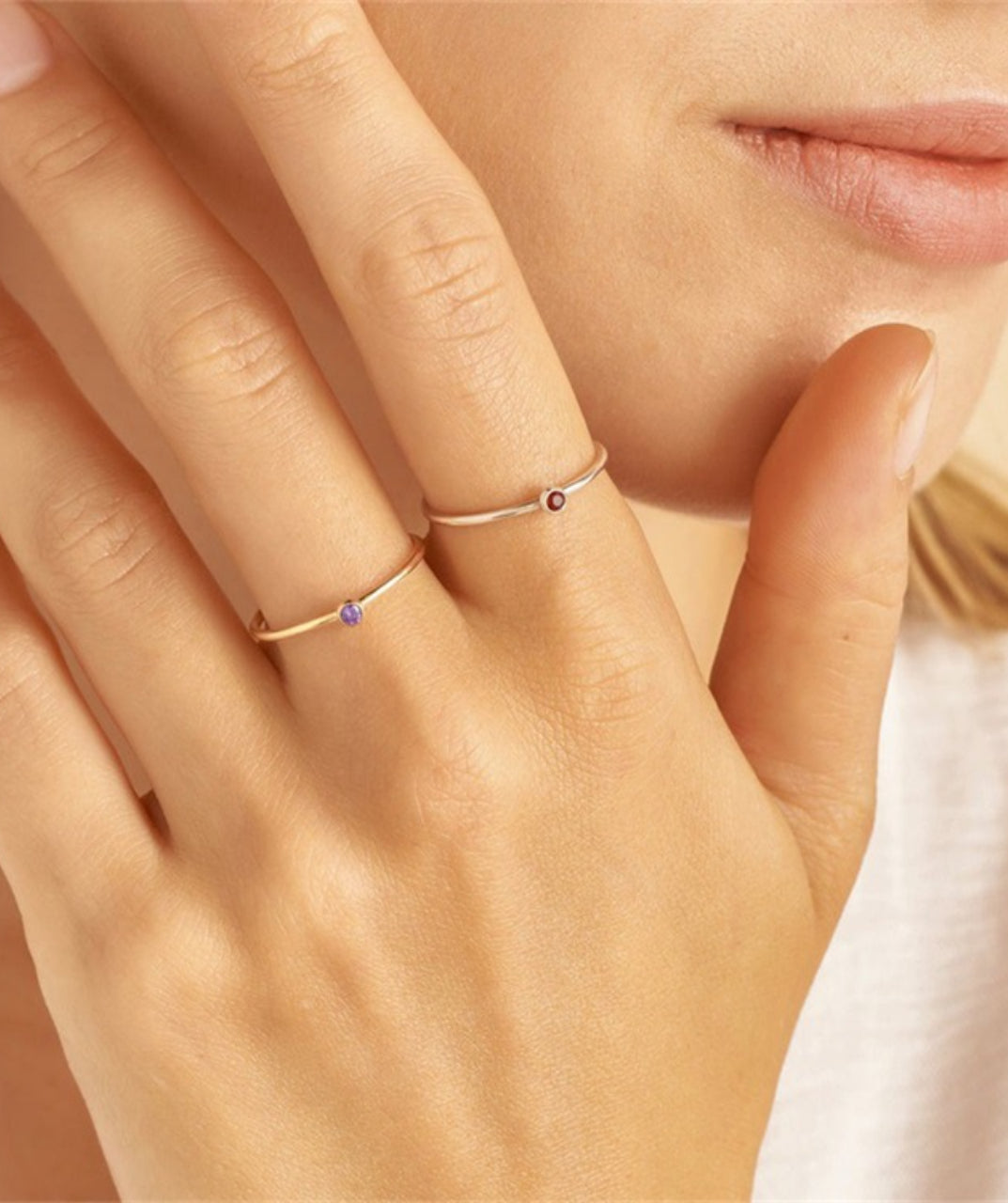 Birthstone Stackable Ring