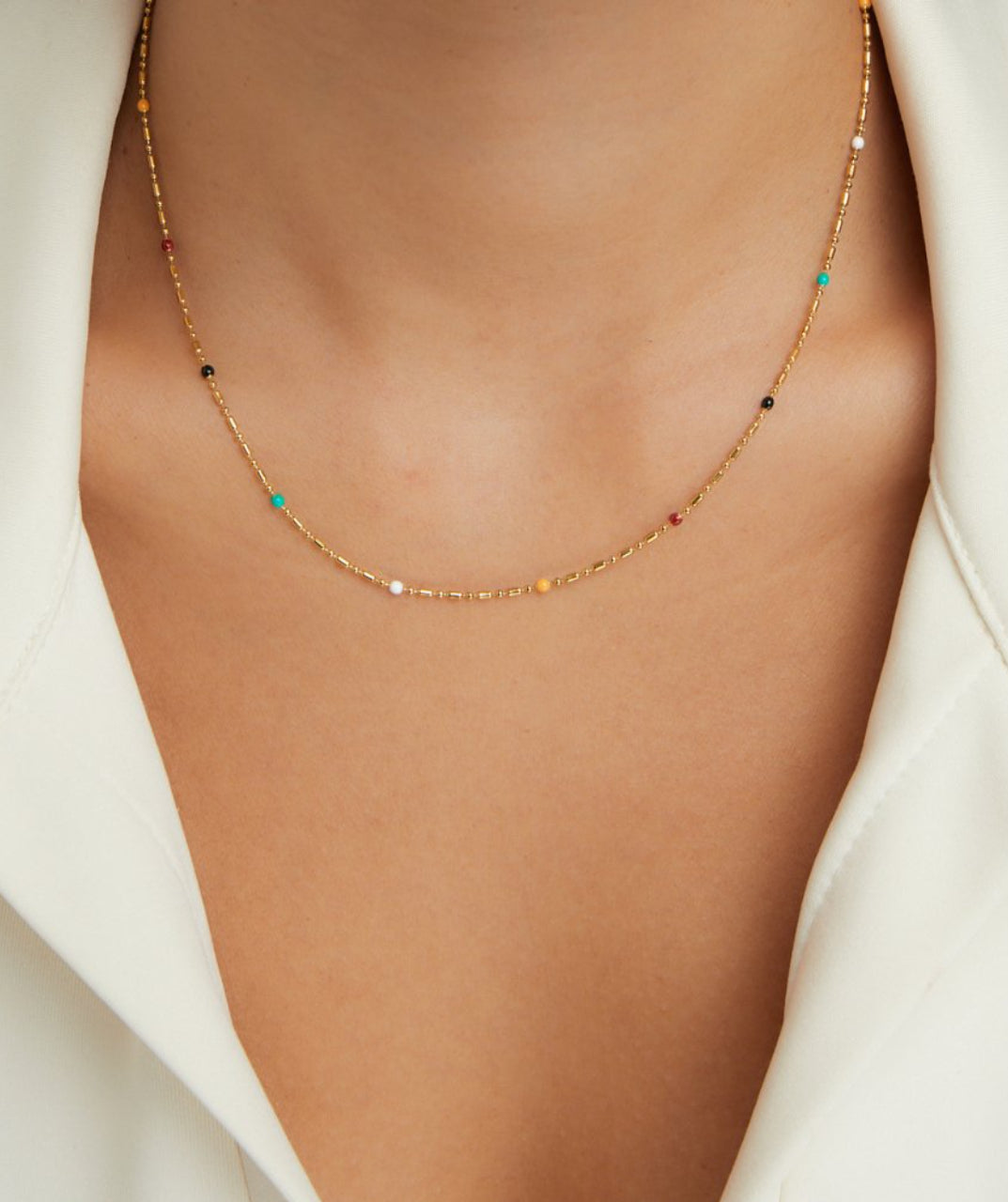 Minimalist Bead Chain Necklace