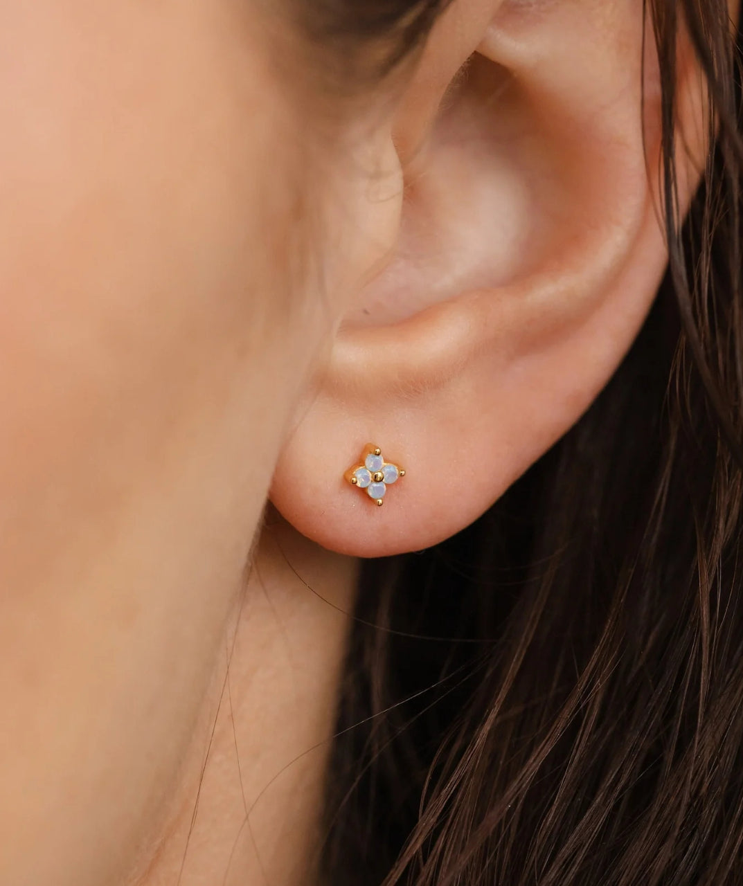 Blue Blossom Stud Earrings