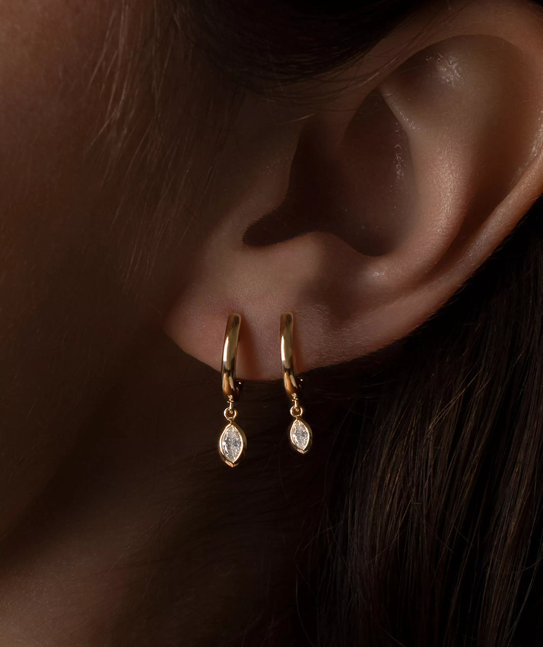 Gold-Plated Drop Earrings