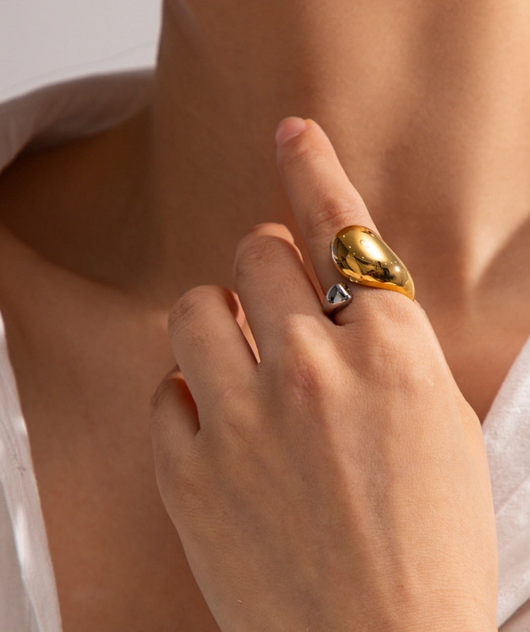 Asymmetric Titanium Statement Ring