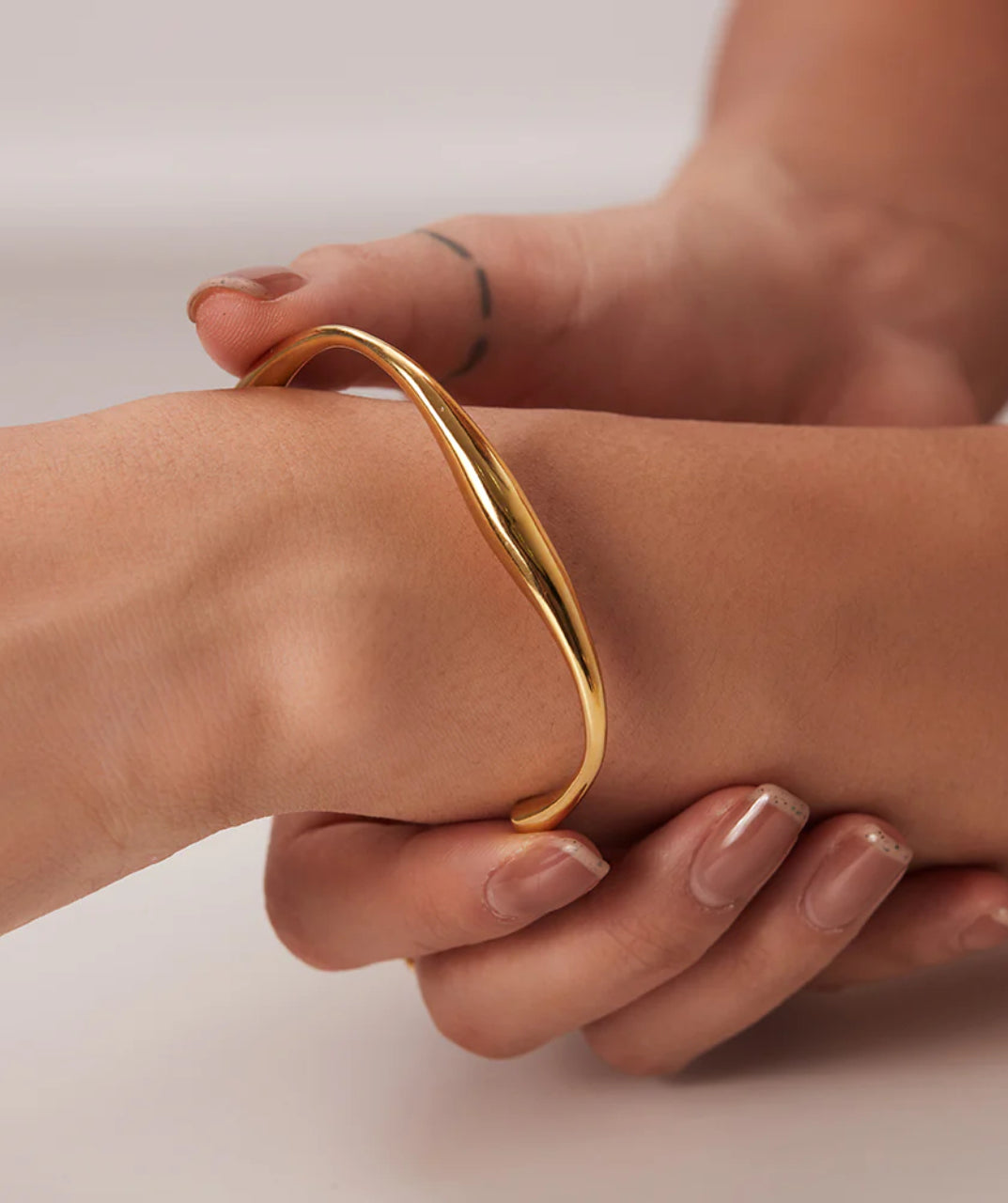 Asymmetric Gold Cuff