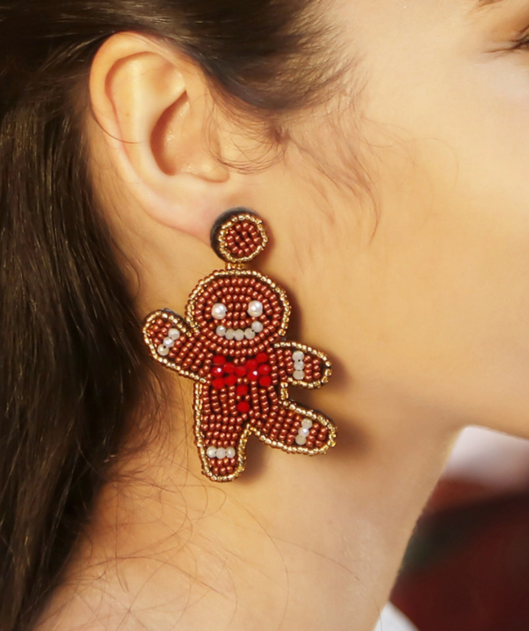 Sweet Gingerbread Man Earrings