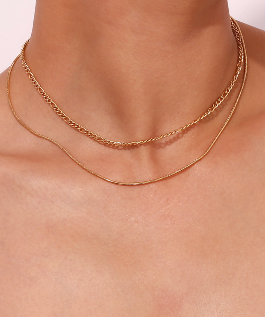 Layered Gold Chain Necklace