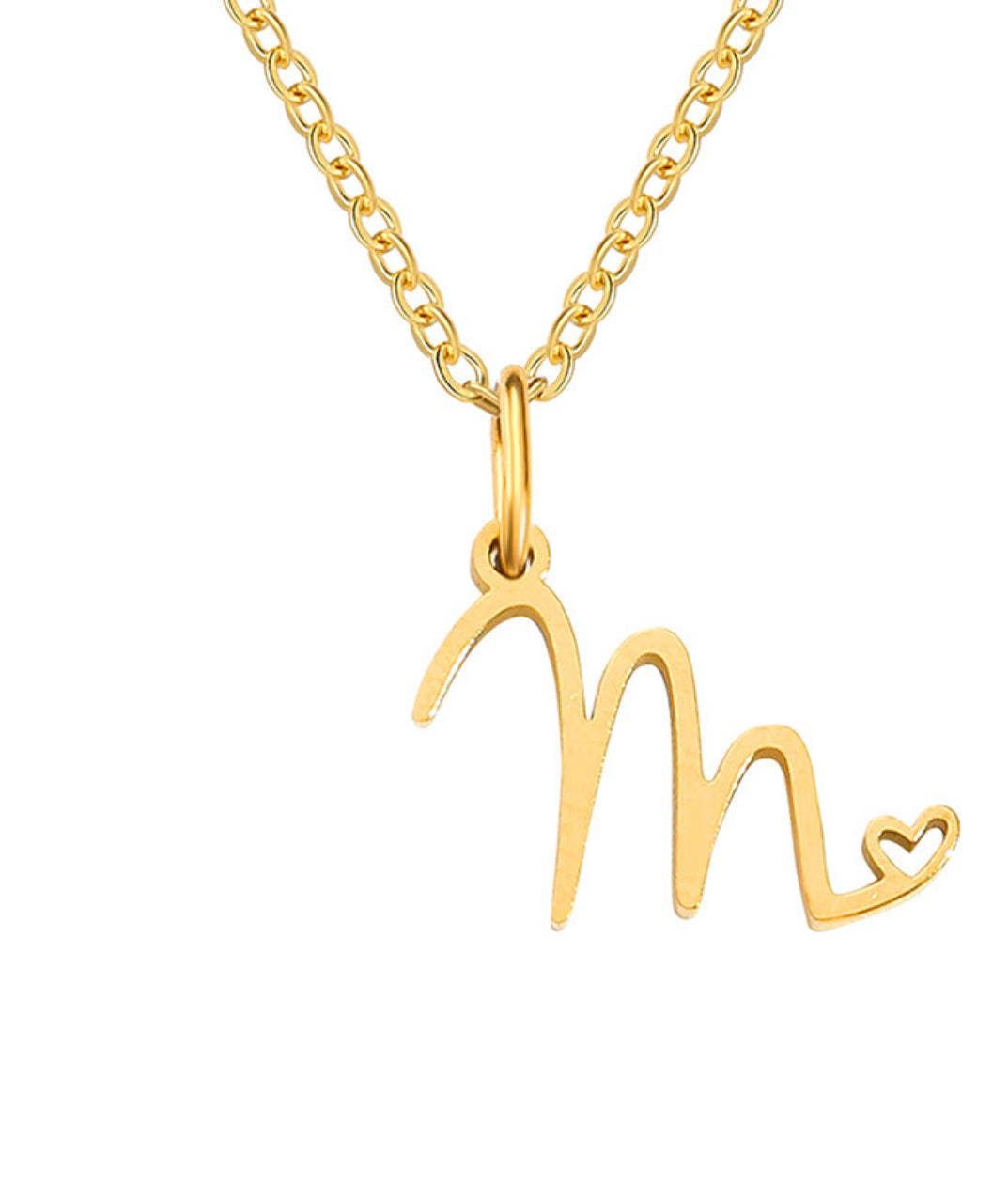 Letter Pendant Necklace