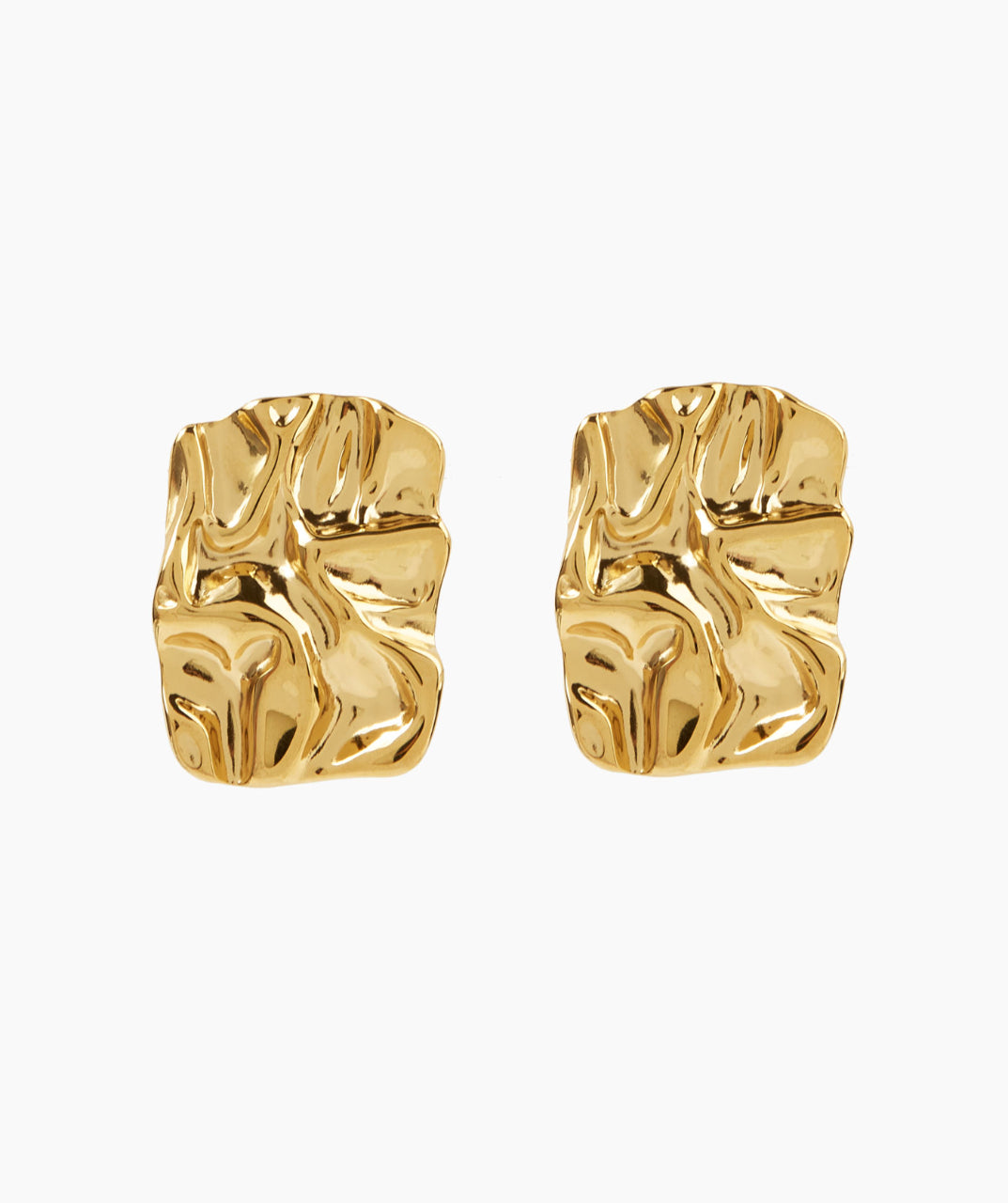 Pleated Stud Earrings