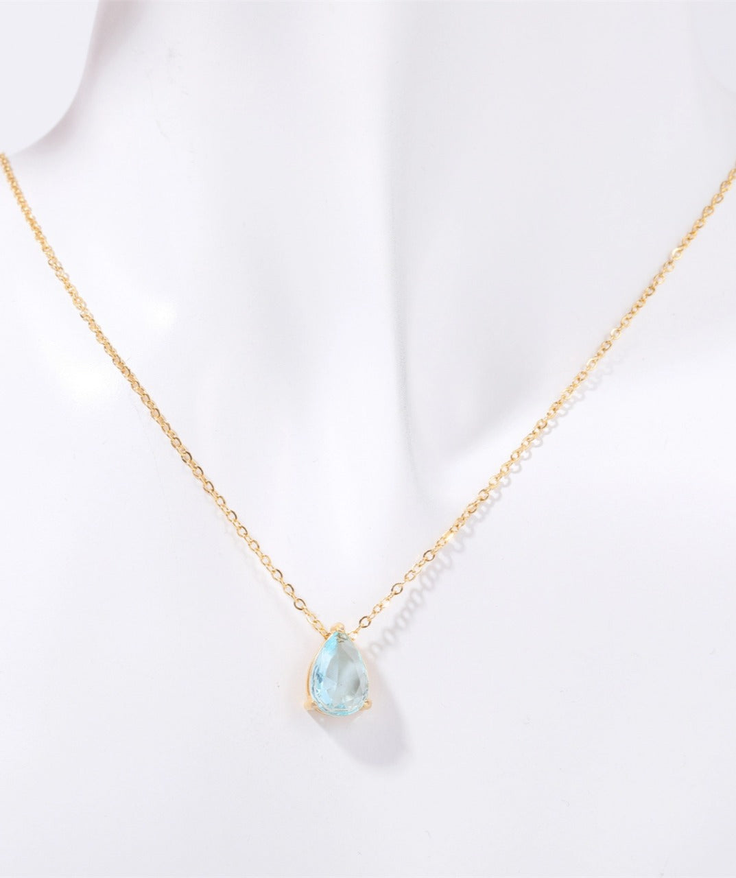 Teardrop Birthstone Necklace