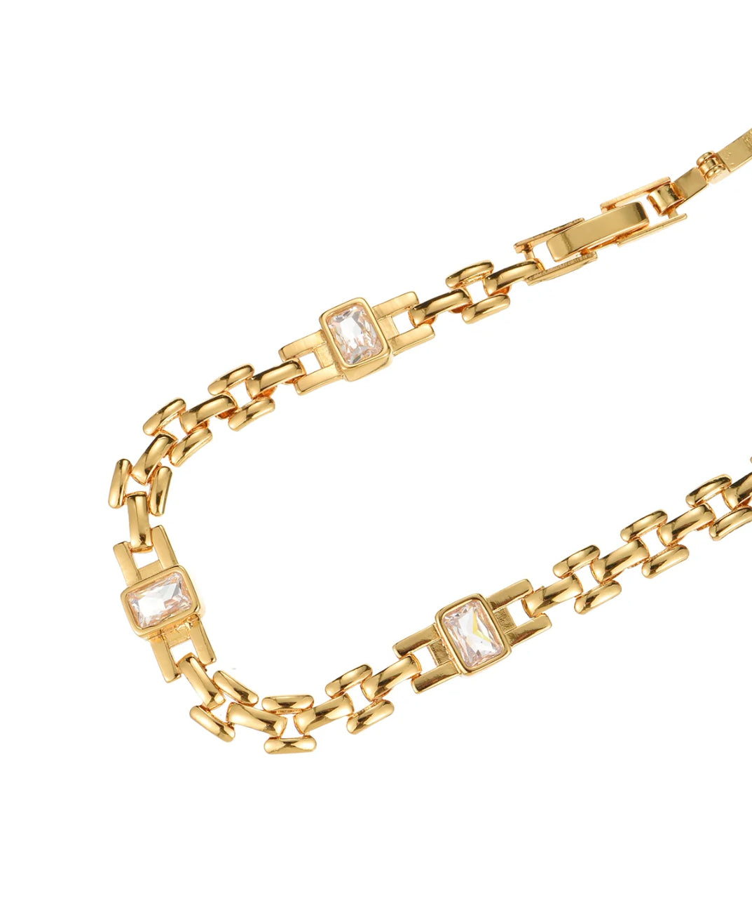 Diamond Buckle Chain Bracelet