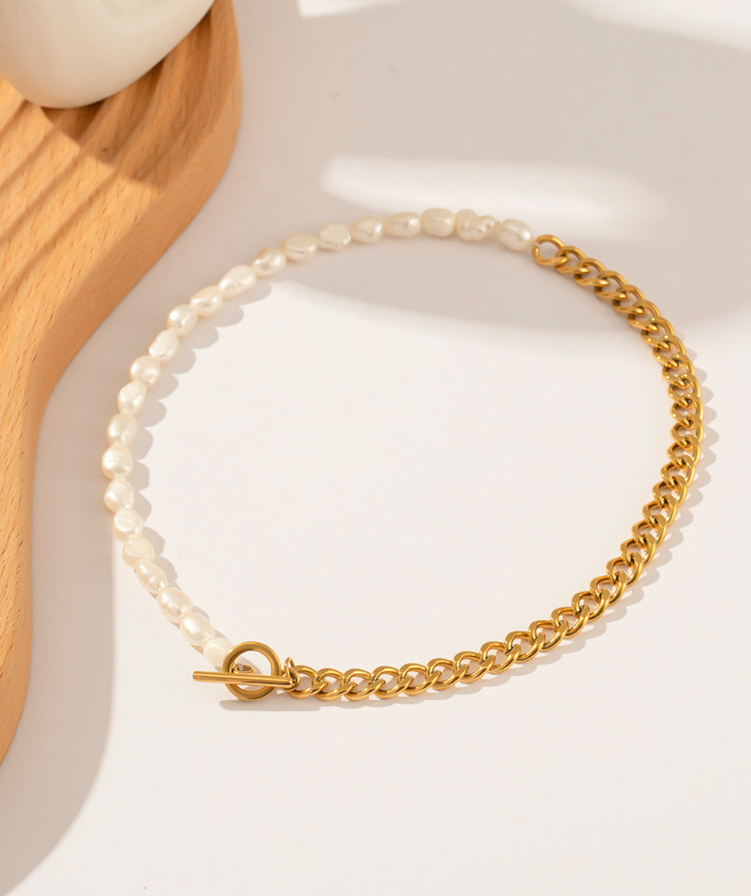 Toggle Clasp Pearl Necklace