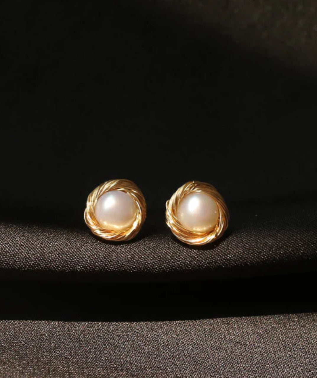 Elegant Pearl Stud Earrings