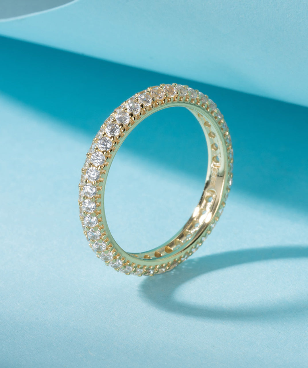 Pave Gold Stackable Ring