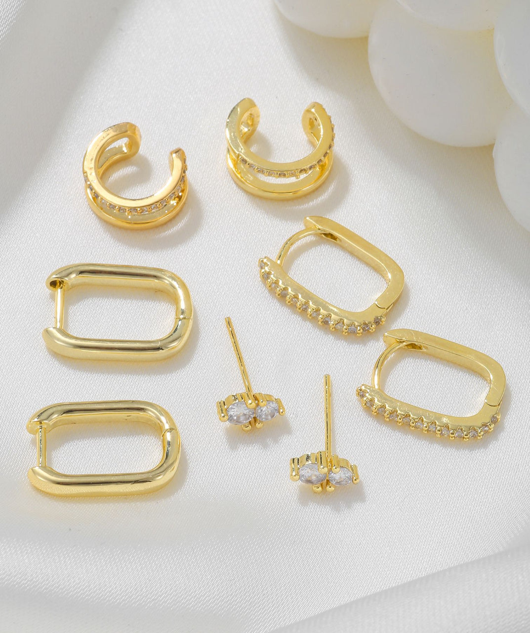 Gold-Plated Earring Set